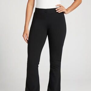 Betabrand Classic Dress Pant Yoga Pants Bootcut in Black